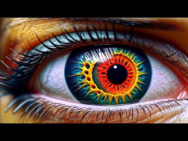 AI Generated Visuals: Psychedelic Eye - Animation Video Created by Artificial Intelligence