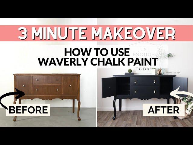 How to Use Waverly Chalk Paint | 3 Minute Makeover