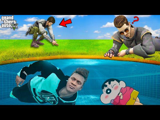 Franklin & Shinchan Hiding Underwater To Win $1,000,000 | Underwater Hide And Seek In GTA 5