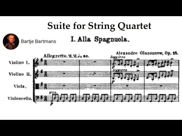 Alexander Glazunov - Five Novelettes Op. 15 (1886) for String Quartet