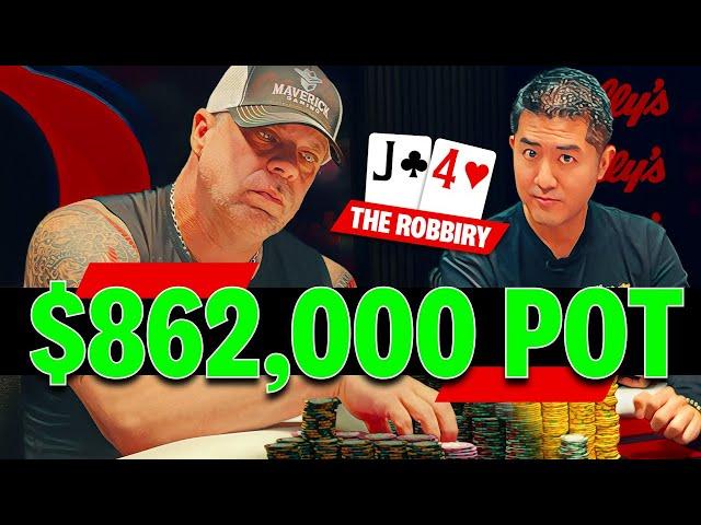 @Andystackspoker vs. Eric Persson the BIGGEST POT in Live at the Bike history!