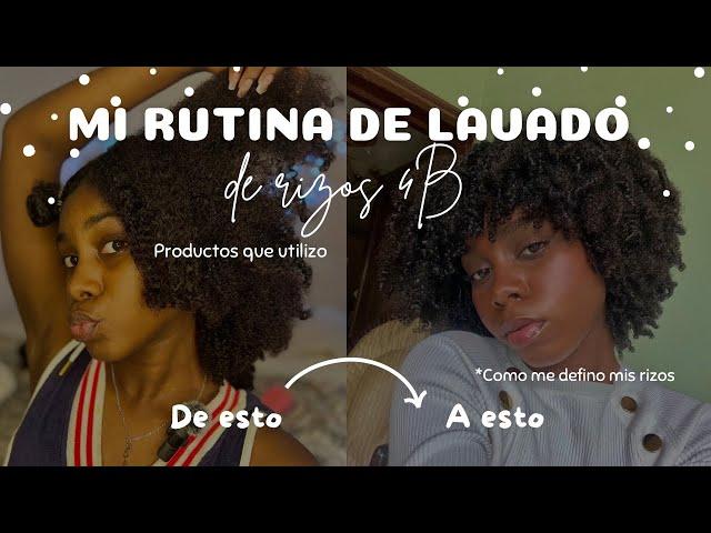 MI RUTINA DE LAVADO DE RIZOS‍ | Como me defino mi PELO 4B