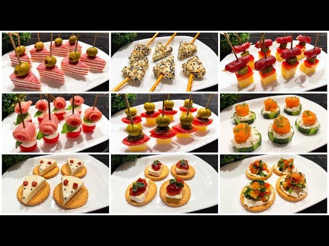 TOP 9 Quick Party Snacks! Simple snacks for parties and receptions in 5 minutes!