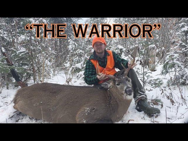 Tracking a Big Maine Buck - (10 yard shot on a 217lb buck)