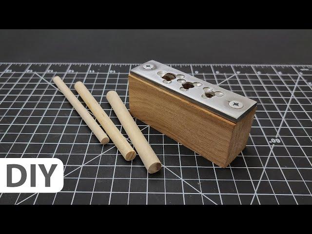 Making Your Own Wooden Dowels! Easy Dowel Making Jig!