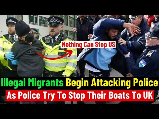 Migrants Clash With Police As They Storm Boats To Cross To UK As Starmer Resume Granting Asylum