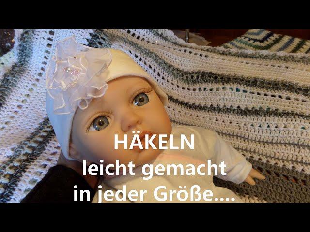 DIY/ EINFACH & SCHNELL BABY Decke/ Krabbel DECKE bis XXL der Welt HÄKELN leicht gemacht 2