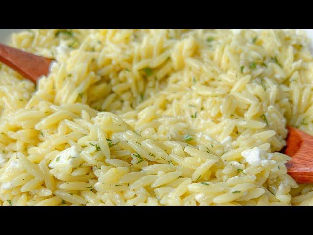 If you want to eat like a Greek, make my lemon feta orzo with a dressing I can chug  #shorts