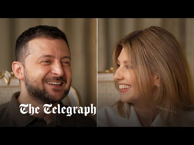 Volodymyr Zelensky jokes with wife Olena about marriage during Piers Morgan interview in Ukraine