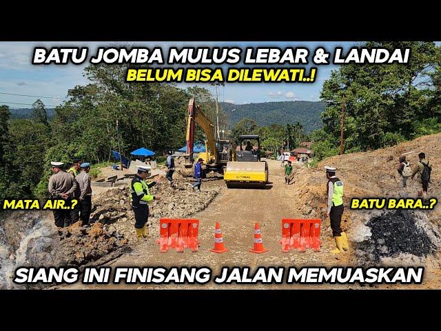 Siang Ini Finising Jalan Memuaskan !!! Batu Jomba Mulus Lebar Dan Landai