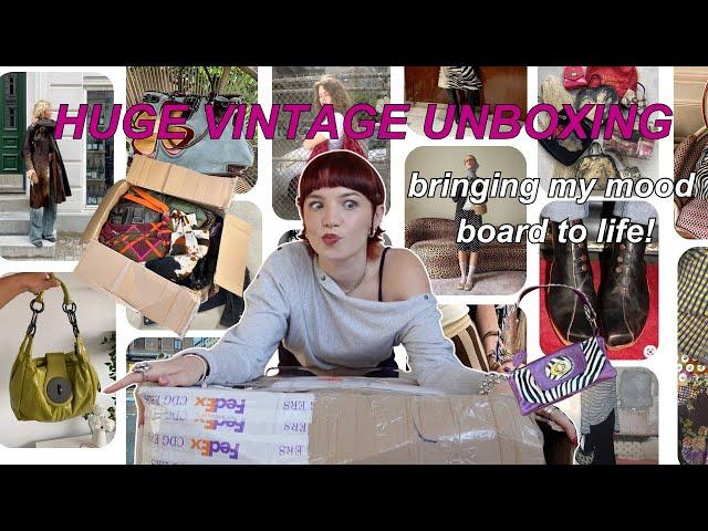 HUGE vintage unboxing of 50+ pieces!!!  we sourced the ultimate 90s vampy wardrobe