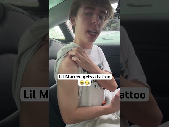 Lil Maceee gets a tattoo 