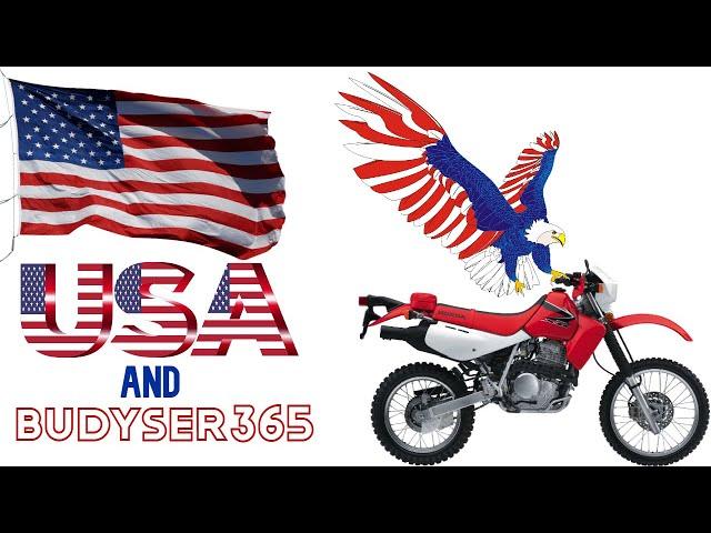 Trail Riding to an American Flag on a Honda XR650L Motorcycle