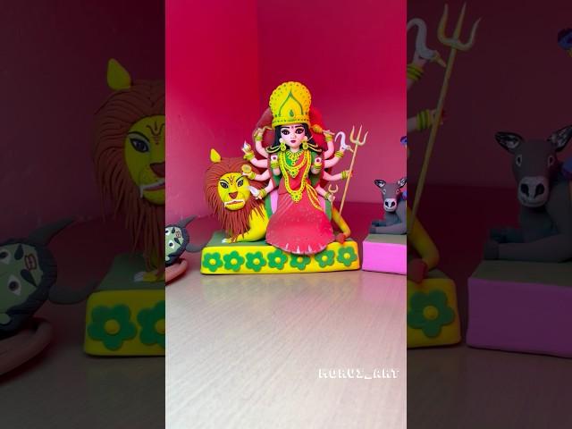 Aigiri Nandini Song Special Durga Mata idol ️ Jai Mata Di ️ #shorts #maa #maadurga #clayart #clay