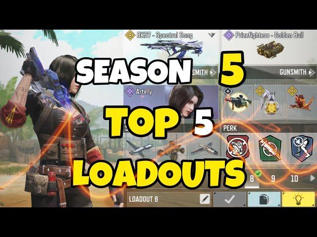 TOP 5 LOADOUTS in Season 5 of COD Mobile