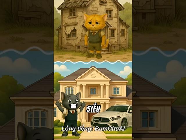 Khi Mèo Nhà Giàu Gặp Mèo Nhà Nghèo - Câu Chuyện Bất Ngờ #cat #ai #meow #shorts