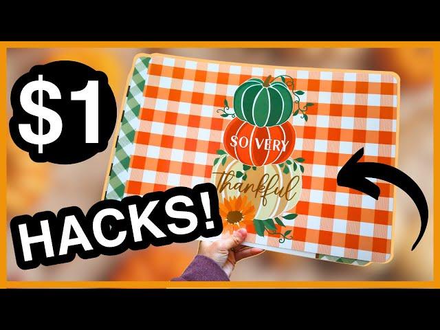  YOU WON'T BELIEVE WHAT I MADE USING $1 PLACEMATS | DOLLAR STORE FALL DIY HACKS FOR 2024 