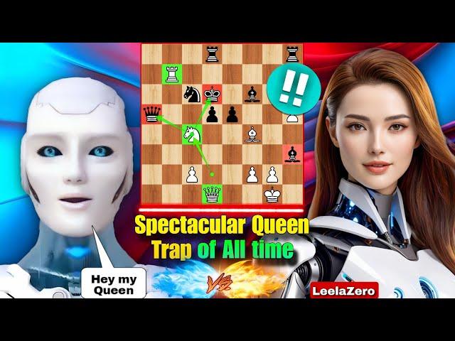 Stockfish 17 ASTONISHINGLY Trapped His Queen LeelaZero In An Insane Chess Match | Chess Strategy