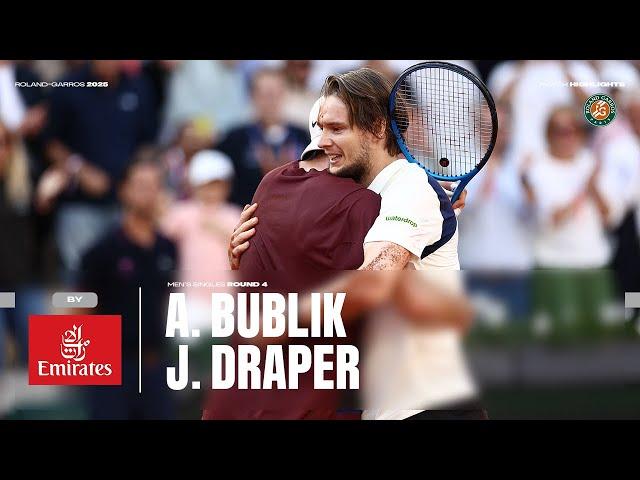 Highlights Bublik vs Draper Round 4 | Roland-Garros 2025