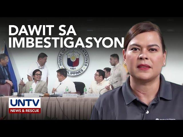 VP Duterte, kasama sa rekomendasyon ng QuadComm na imbestigahang mabuti