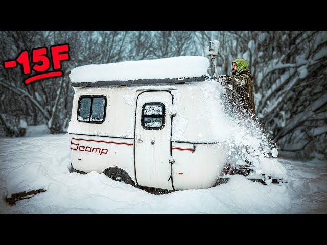 Snowstorm Winter Camping w/ WOOD STOVE️ | BACK AT IT