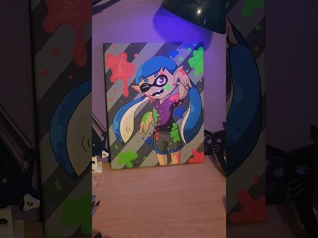 black light splatoon painting! #splatoon3