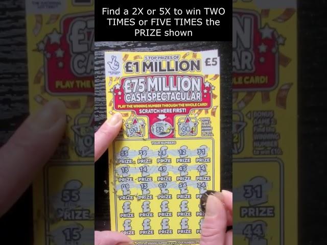 £1 MILLION CASH SPECTACULAR Scratch Card