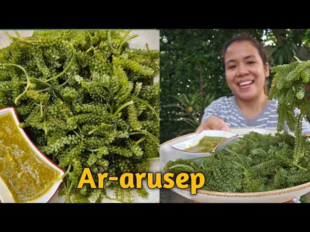 Ar-arusep (seaweed) and Thai seafood sauce