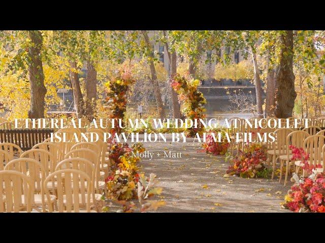 Matt + Molly's Ethereal Autumn Wedding Teaser | Nicollet Island Pavilion, Minneapolis by Alma Films