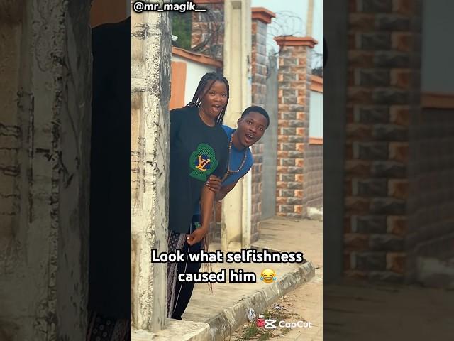 Look what selfishness caused him  #funny #reaction #funnyvideo #reactionvideo
