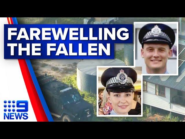 Queensland preparing to farewell fallen police officers | 9 News Australia