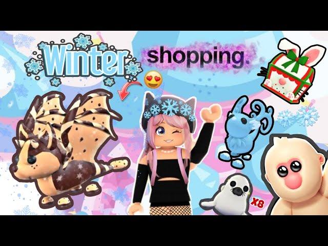 My WINTER SHOPPING (With all Gingerbreads) CHOCOLATE CHIP BAT DRAGON  Adopt Me Roblox