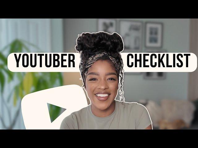 NEW YOUTUBER checklist -  everything you need to become a YouTuber!