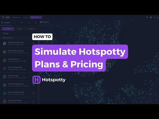 How to Simulate Hotspotty Plans & Pricing 