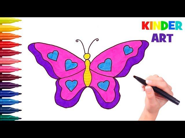 How to draw a butterfly step by step