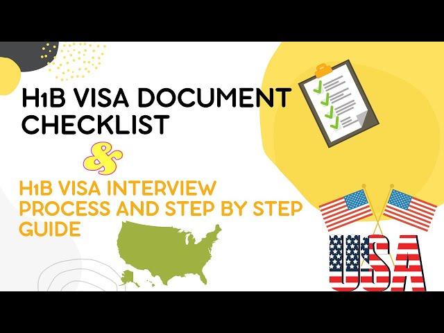 H1b visa stamping and interview required documents checklist and stamping process