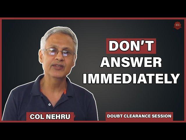 How To Answer SSB Interview Questions That Require Calculation | Doubt Clearance Session | Col Nehru