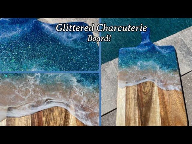 #39 How To Make Ocean Waves On This Beach Cutting Board With Epoxy Resin!