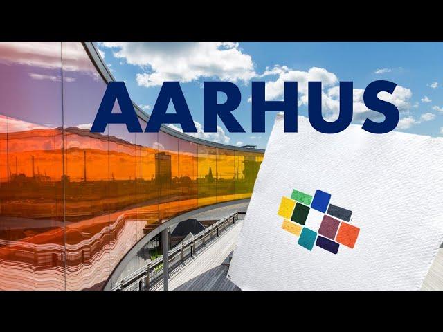 Travelling around the world and drawing landmarks: Aarhus, Denmark