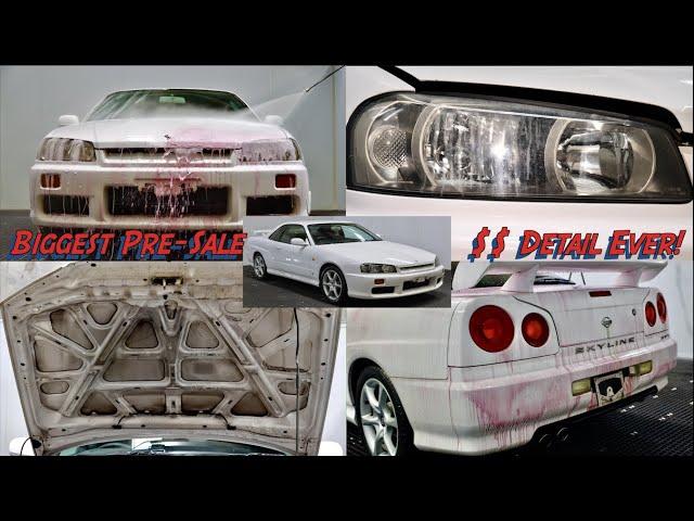 My Biggest PreSale Detail Ever! Nissan Skyline R34 (Vlog 48)