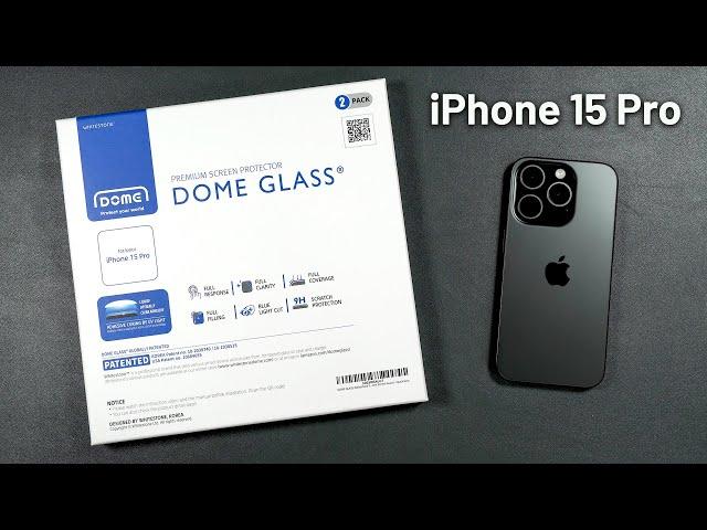 Whitestone Dome Premium Glass Screen Protector for iPhone 15 Pro - Full Install Guide