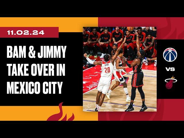 Jimmy and Bam Combine For 50 in Mexico City  | Miami HEAT vs. Washington Wizards | November 2, 2024