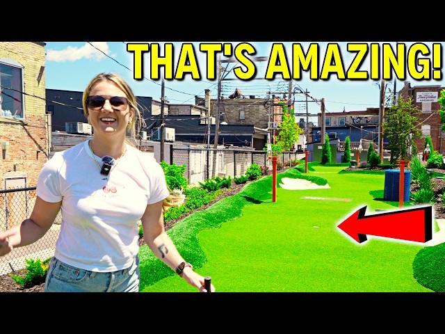 Elisha Got a Hole in One at This SUPER TRICKY Putting Course!