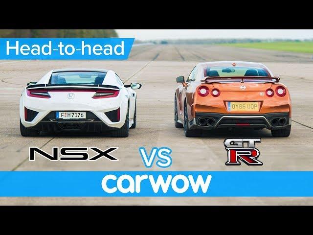 Honda (Acura) NSX vs Nissan GT-R DRAG & ROLLING RACE + BRAKE TEST | Head-to-Head