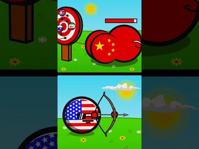 "USA miss the target" #countryballs