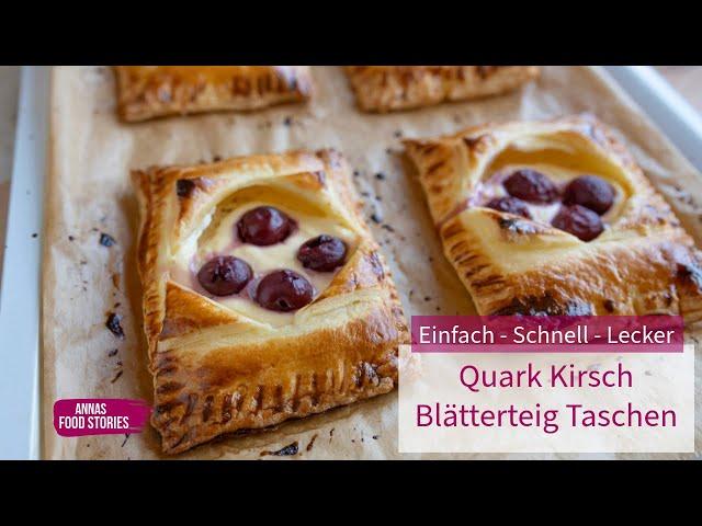 Quark Cherry Puff Pastry  - sooo easy and delicious - recipe