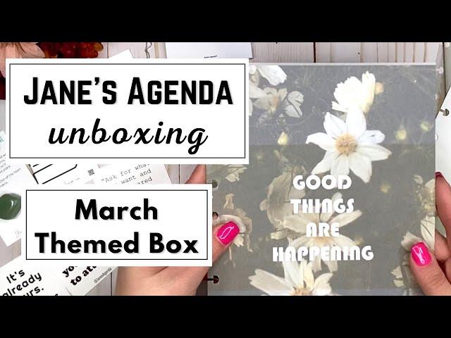 UNBOXING JANE'S AGENDA MARCH THEMED PLANNER SUBSCRIPTION BOX