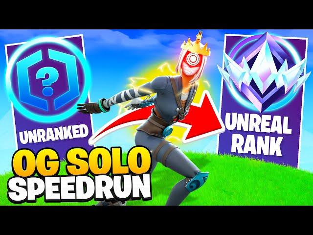 Unranked to UNREAL SOLO SPEEDRUN in OG Chapter 2 Fortnite Ranked!