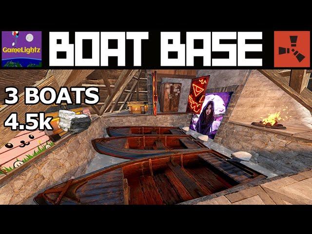 The Best BOAT BASE [2 Hyper-Efficient Variations] - Rust Building Tutorial