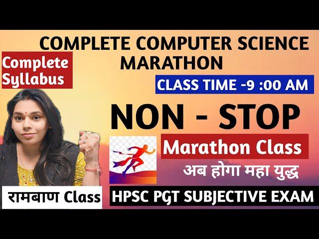 Complete Syllabus Marathon HPSC PGT COMPUTER SCIENCE SUBJECTIVE bY Neetu Mam #nsclasses #pgtcs